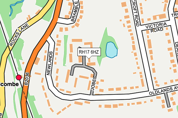 RH17 6HZ map - OS OpenMap – Local (Ordnance Survey)