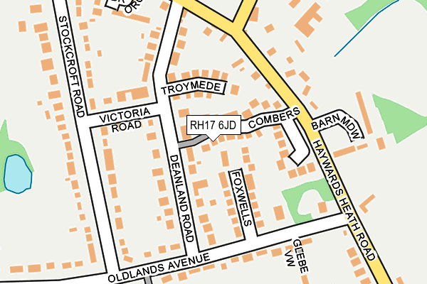 RH17 6JD map - OS OpenMap – Local (Ordnance Survey)