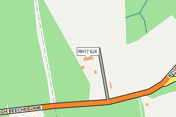 RH17 6JX map - OS OpenMap – Local (Ordnance Survey)