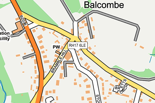 RH17 6LE map - OS OpenMap – Local (Ordnance Survey)