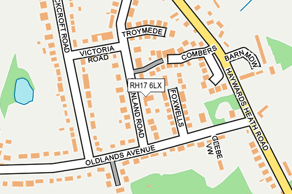 RH17 6LX map - OS OpenMap – Local (Ordnance Survey)