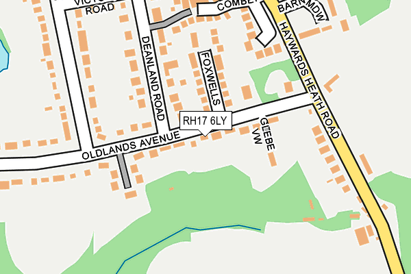 RH17 6LY map - OS OpenMap – Local (Ordnance Survey)