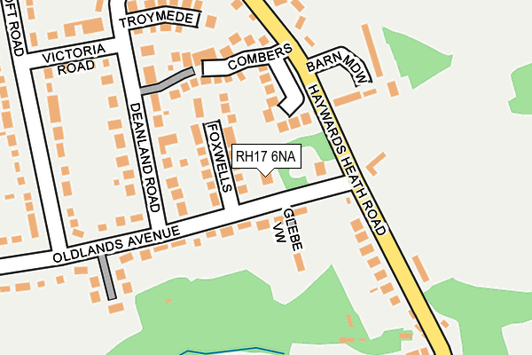 RH17 6NA map - OS OpenMap – Local (Ordnance Survey)