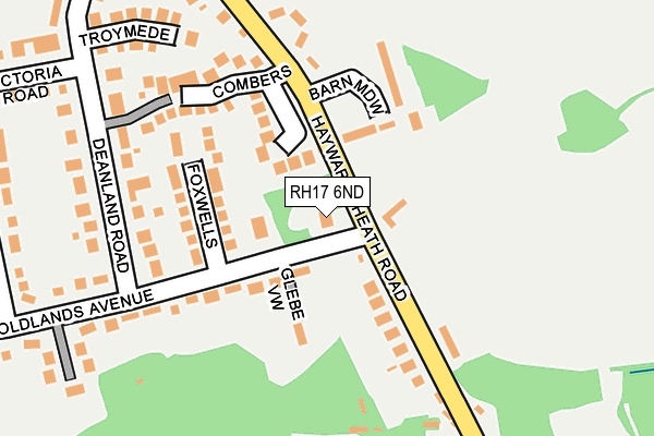RH17 6ND map - OS OpenMap – Local (Ordnance Survey)