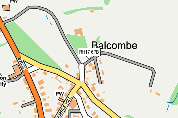 RH17 6PB map - OS OpenMap – Local (Ordnance Survey)