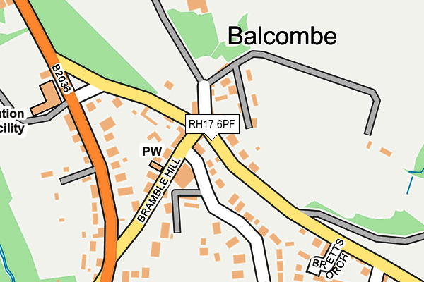 RH17 6PF map - OS OpenMap – Local (Ordnance Survey)