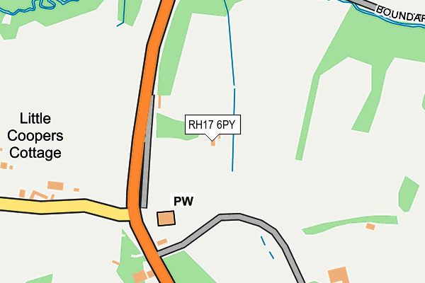 RH17 6PY map - OS OpenMap – Local (Ordnance Survey)