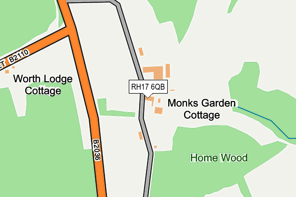 RH17 6QB map - OS OpenMap – Local (Ordnance Survey)