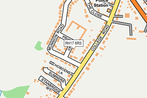 RH17 6RS map - OS OpenMap – Local (Ordnance Survey)