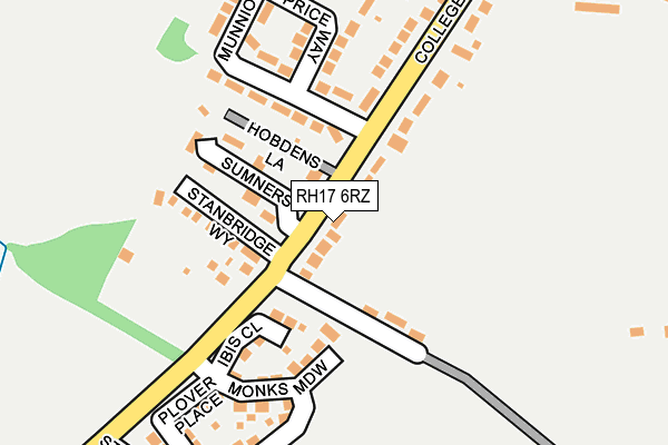 RH17 6RZ map - OS OpenMap – Local (Ordnance Survey)