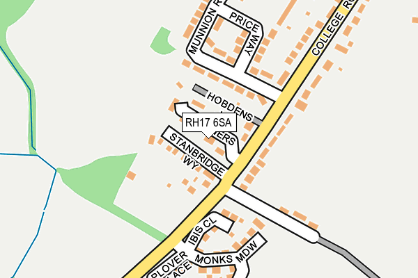 RH17 6SA map - OS OpenMap – Local (Ordnance Survey)