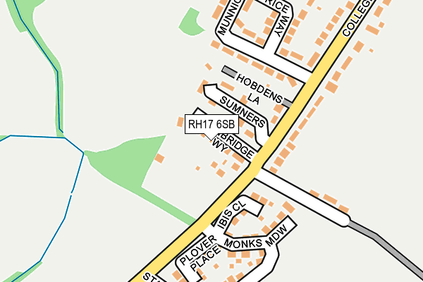 RH17 6SB map - OS OpenMap – Local (Ordnance Survey)