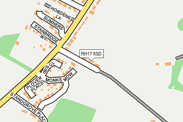 RH17 6SD map - OS OpenMap – Local (Ordnance Survey)