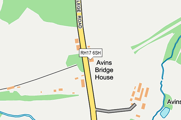 RH17 6SH map - OS OpenMap – Local (Ordnance Survey)