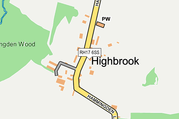 RH17 6SS map - OS OpenMap – Local (Ordnance Survey)