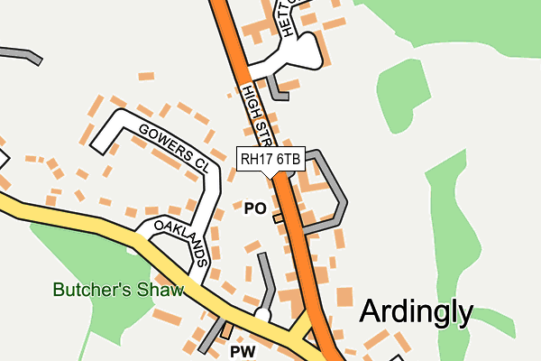 RH17 6TB map - OS OpenMap – Local (Ordnance Survey)