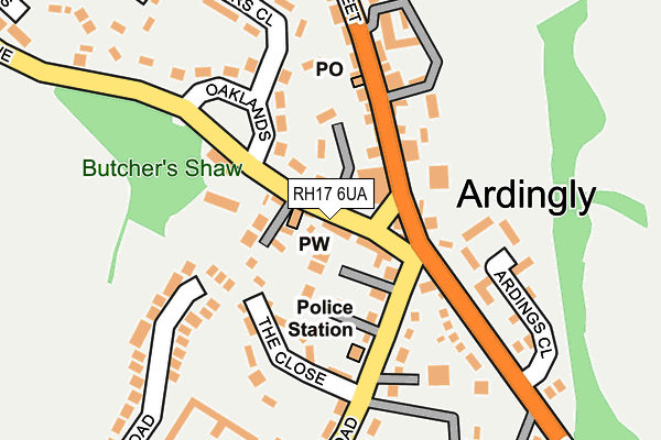 RH17 6UA map - OS OpenMap – Local (Ordnance Survey)