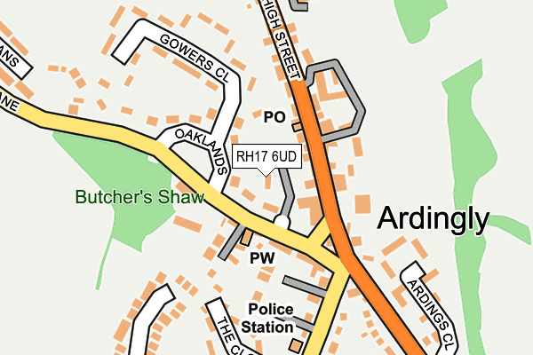 RH17 6UD map - OS OpenMap – Local (Ordnance Survey)