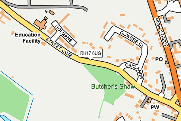 RH17 6UG map - OS OpenMap – Local (Ordnance Survey)