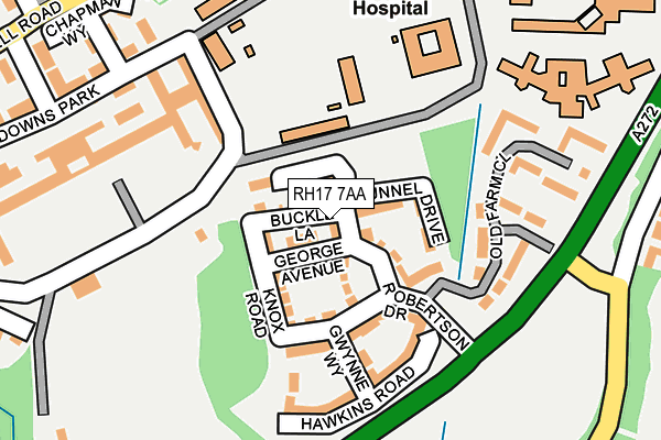 RH17 7AA map - OS OpenMap – Local (Ordnance Survey)