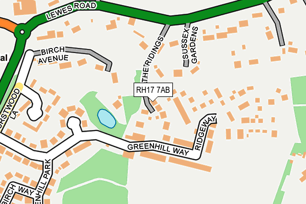 RH17 7AB map - OS OpenMap – Local (Ordnance Survey)