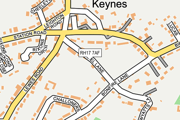 RH17 7AF map - OS OpenMap – Local (Ordnance Survey)