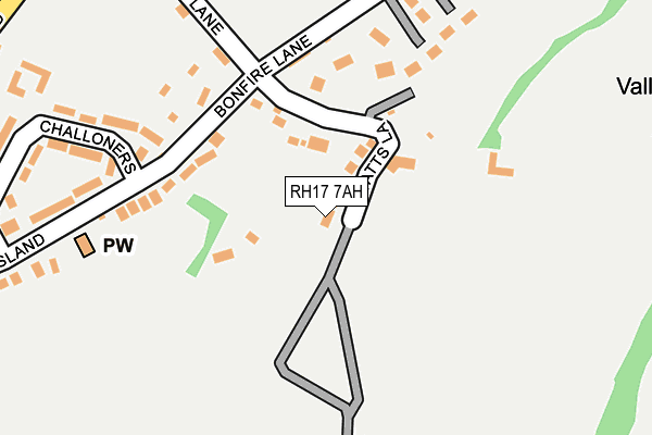 RH17 7AH map - OS OpenMap – Local (Ordnance Survey)