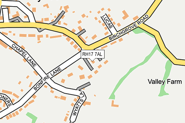 RH17 7AL map - OS OpenMap – Local (Ordnance Survey)