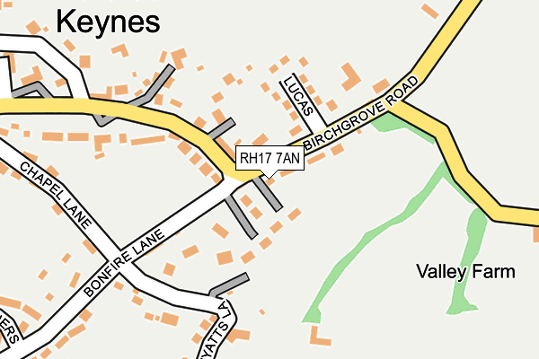 RH17 7AN map - OS OpenMap – Local (Ordnance Survey)