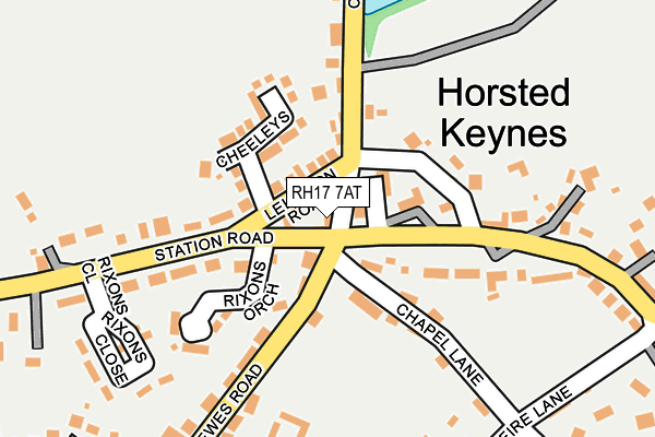 RH17 7AT map - OS OpenMap – Local (Ordnance Survey)