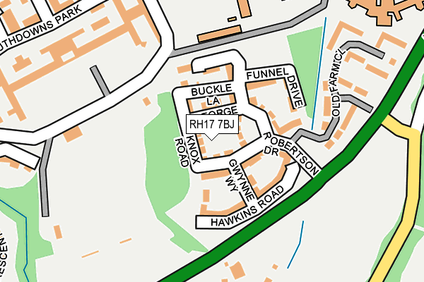 RH17 7BJ map - OS OpenMap – Local (Ordnance Survey)
