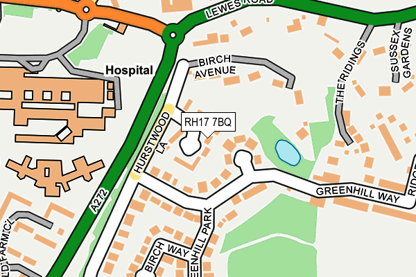 RH17 7BQ map - OS OpenMap – Local (Ordnance Survey)