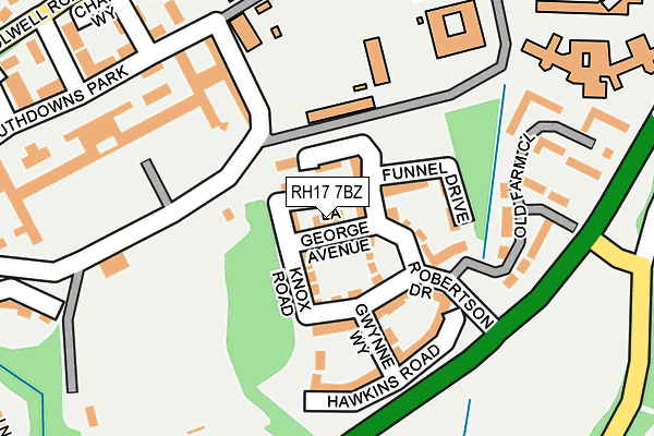 RH17 7BZ map - OS OpenMap – Local (Ordnance Survey)