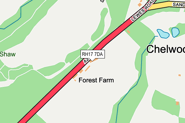 RH17 7DA map - OS OpenMap – Local (Ordnance Survey)