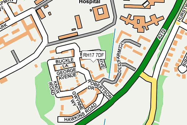 RH17 7DF map - OS OpenMap – Local (Ordnance Survey)