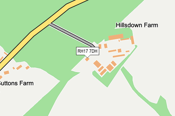 RH17 7DH map - OS OpenMap – Local (Ordnance Survey)