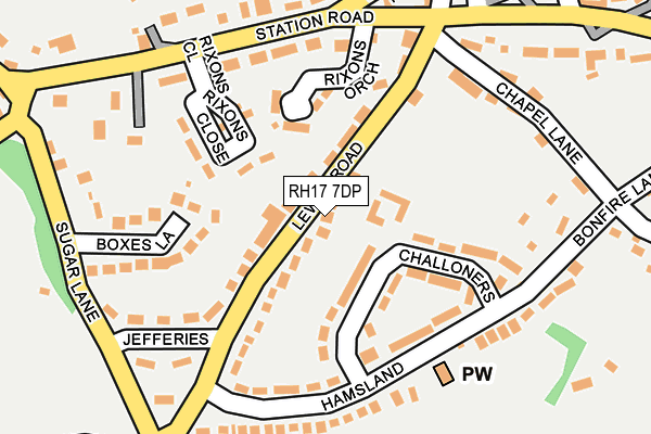 RH17 7DP map - OS OpenMap – Local (Ordnance Survey)