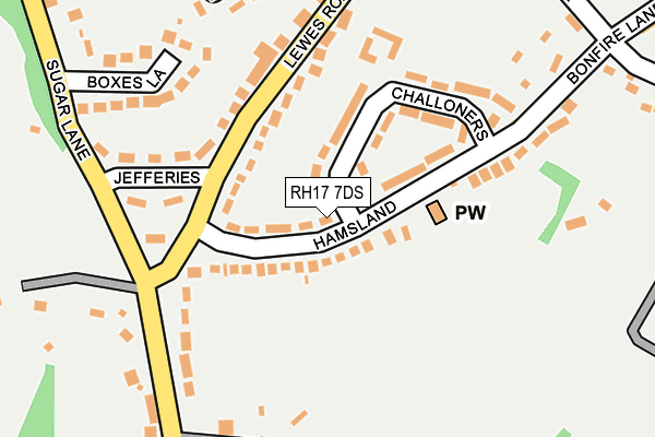 RH17 7DS map - OS OpenMap – Local (Ordnance Survey)