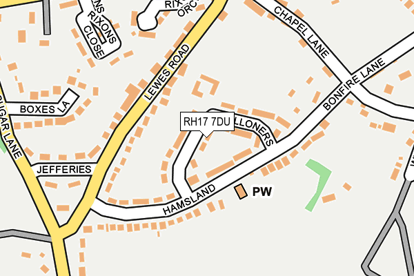 RH17 7DU map - OS OpenMap – Local (Ordnance Survey)