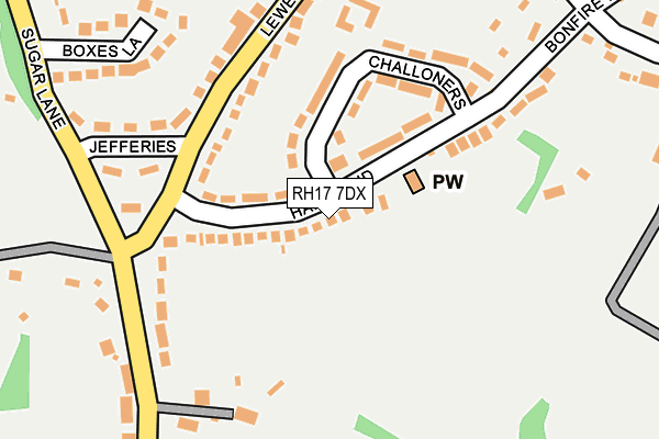 RH17 7DX map - OS OpenMap – Local (Ordnance Survey)