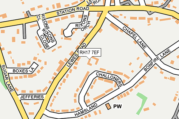 RH17 7EF map - OS OpenMap – Local (Ordnance Survey)