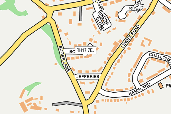 RH17 7EJ map - OS OpenMap – Local (Ordnance Survey)