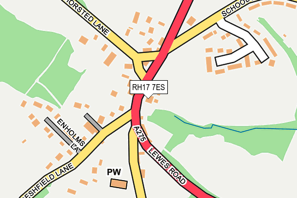 RH17 7ES map - OS OpenMap – Local (Ordnance Survey)