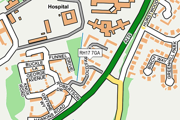RH17 7GA map - OS OpenMap – Local (Ordnance Survey)
