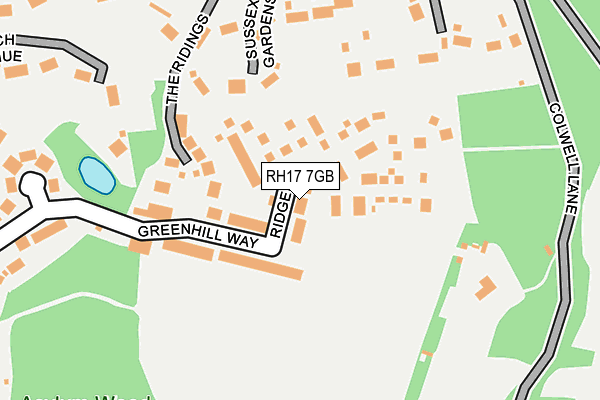 RH17 7GB map - OS OpenMap – Local (Ordnance Survey)