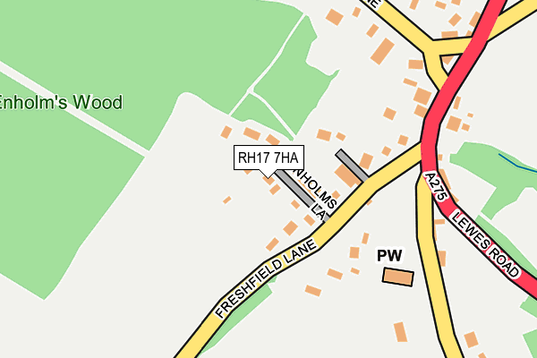 RH17 7HA map - OS OpenMap – Local (Ordnance Survey)