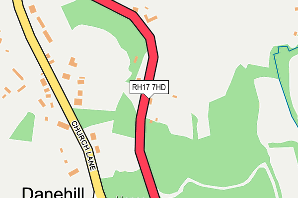 RH17 7HD map - OS OpenMap – Local (Ordnance Survey)