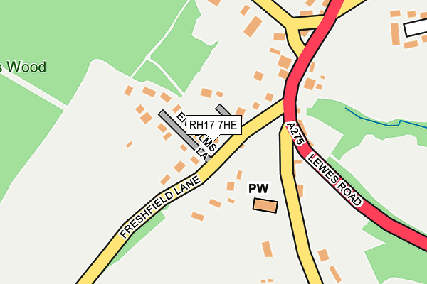 RH17 7HE map - OS OpenMap – Local (Ordnance Survey)