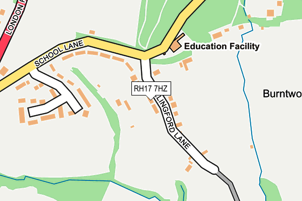 RH17 7HZ map - OS OpenMap – Local (Ordnance Survey)