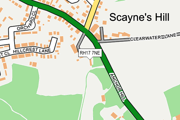 RH17 7NE map - OS OpenMap – Local (Ordnance Survey)